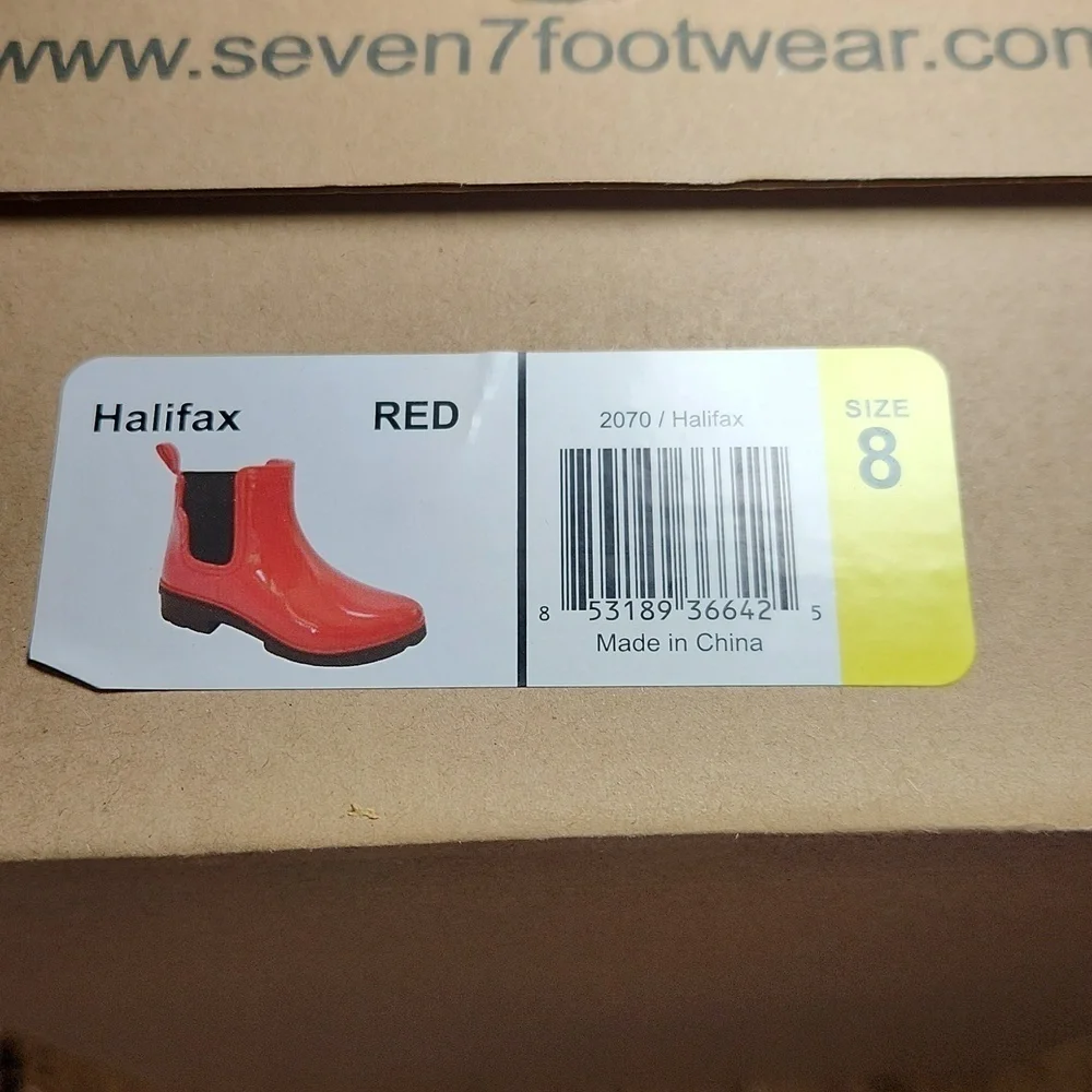 Seven7 Halifax Rain Bootie Red Size 8 - Picture 10 of 10